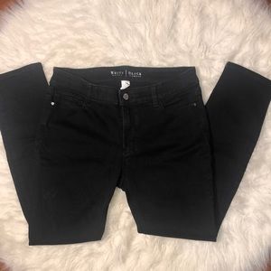 WHBM black denim skinny jeans. Great used condition